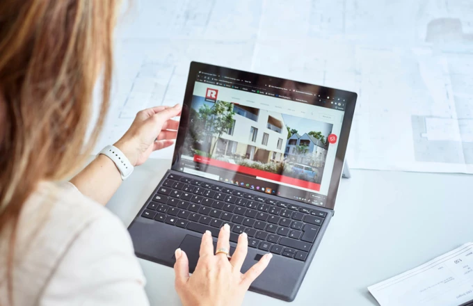 Microsoft Surface Website Closeup Plan Architekt Microsoft Surface Website Closeup Plan Architekt
